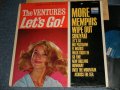 THE VENTURES - LET'S GO (Ex・えx++ TEAROFC) /1965 Version US AMERICA RE-PRESS 2nd Press "BLUE with BLACK Print Label" STEREO Used LP