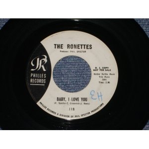 画像: THE RONETTES - BABY, I LOVE YOU ( WHITE  LABEL PROMO ) / 1963 US ORIGINAL 7" SINGLE 