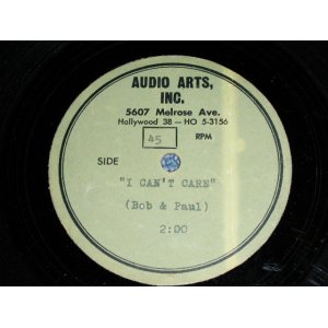 画像: DON LEE WILSON of THE VENTURES  -   I CAN'T CARE / BOYS ARN'T SUPOSED TO CRY ( ACCETATE TEST PRESS : UNRELEASED VERSION on BOTH SIDE  ) / US ORIGINAL TEST PRESS : ACCETATE  8" Single 