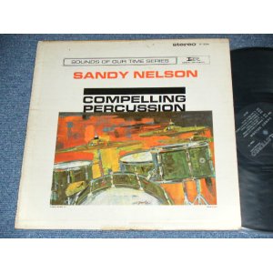 画像: SANDY NELSON -  COMPELLING PERCUSSION ( BLACK with Silver Print  label : VG+++/Ex- Looks: VG++ ) / 1962 US AMERICA ORIGINAL STEREO Used  LP 