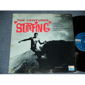 画像: THE VENTURES - SURFING (  '63 Version DARK BLUE with BLACK Print  Label : Matrix Number BST8022  1 SIDE1/  BST-8022 1 SIDE 2 :  Ex/Ex+ ) / 1963 US ORIGINAL  "BLUE with BLACK Print Label" STEREO Used  LP 