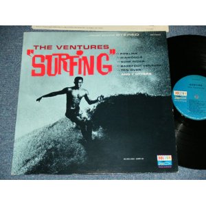 画像: THE VENTURES - SURFING ( '63 Version BLUE with BLACK Print  Label : Matrix Number BST-8022  S1/  BST-8022 S2  Ex+++/Ex+++,A-1,2 : Ex+ ) / 1963 US ORIGINAL  "BLUE with BLACK Print Label" STEREO Used  LP 