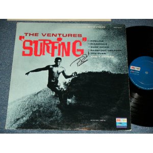 画像: THE VENTURES - SURFING (  '64? Version DARK BLUE with BLACK Print  Label : Matrix Number BST8022  1B  /  BST-8022  SIDE 2 1-C  :  Ex++,Ex+/Ex+ ) / 1964? US ORIGINAL  "BLUE with BLACK Print Label" STEREO Used  LP 