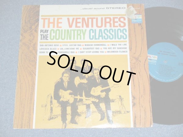 画像1: THE VENTURES - Play COUNTRY CLASSICS ( First Cover Design : Matrix # A:BST 8023 S-1/B) BST 8023 S-2 ; VG+Ex++ Looks:Ex ) / 1963 US AMERICA ORIGINAL "BLUE With BLACK PRINT Lavel" STEREO Used LP 