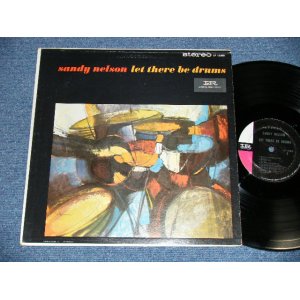 画像: SANDY NELSON -  LET THERE BE DRUMS   ( 2nd Press BLACK with PINK & WHITE  label : Ex+/Ex )  / 1964 US AMERICA   STEREO  Used  LP 