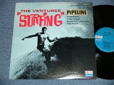 画像: THE VENTURES - SURFING ( With "PIPELINE " SEAL AT FRONT COVER  '63 Version BLUE with BLACK Print  Label : Matrix Number BST-8022  S1/  BST-8022 S2  Ex+++, Ex++/Ex+++ ) / 1963 US ORIGINAL  "BLUE with BLACK Print Label" STEREO Used  LP 