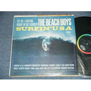 画像: The BEACH BOYS - SURFIN' USA :Chuck Berry Credit  (P-5/P-5 #2) ( Ex/Ex+++ A-1 EDSP, Tape Seam) / 1963 US AMERICA ORIGINAL "BLACK with RAINBOW Label" MONO Used LP