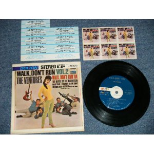 画像: THE VENTURES - WALK-DON'T RUN  VOL.2 (With MINI JACKET & STRIPE )  / 1964 US AMERICA ORIGINAL  "Dark Blue with SILVER Print Label" Used 7"EP + PICTURE SLEEVE