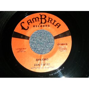 画像: JAN DAVIS - A) BOLERO  B) DONNA DE ORO (ROCKIN' FLAMENCO GUITAR INST)  (MINT-/MINT-)  / US AMERICA ORIGINAL Used 7" Single 