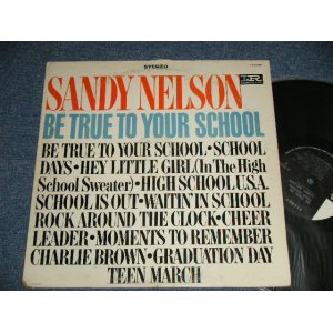 画像: SANDY NELSON - BE TRUE TO YOUR SCHOOL (Ex+/Ex++)   / 1964 US AMERICA ORIGINAL 1st Press "BLACK with PINK and WHITE Label" STEREO Used  LP