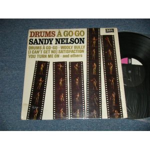 画像: SANDY NELSON - DRUMS A GO-GO (MINT-/Ex+++)  / 1965 US AMERICA ORIGINAL 1st Press "BLACK with PINK and WHITE Label"  MONO Used  LP