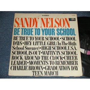 画像: SANDY NELSON - BE TRUE TO YOUR SCHOOL (Ex+, VG++/Ex++ Looks:Ex+ EDSP, TEAROBC)/ 1964 US AMERICA ORIGINAL 1st Press "BLACK with PINK and WHITE Label" STEREO Used  LP