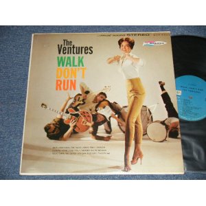 画像: THE VENTURES - WALK DON'T RUN (Ex+/Ex+++ Looks:Ex+) / 1964? Version US AMERICA 4th Press "BLUE with BLACK Print Label" STEREO Used LP 