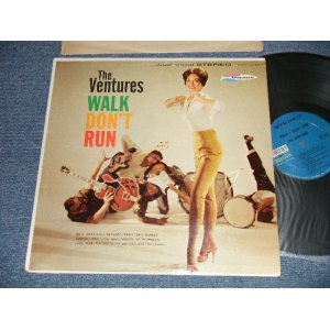 画像: THE VENTURES - WALK DON'T RUN (Ex+/Ex++) / 1964? Version US AMERICA 4th Press "BLUE with BLACK Print Label" STEREO Used LP 