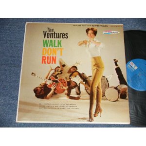 画像: THE VENTURES - WALK DON'T RUN (Ex+++/Ex+++ A-1,2:Ex) / 1964? Version US AMERICA 4th Press "BLUE with BLACK Print Label" STEREO Used LP 