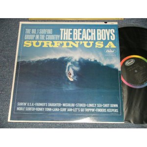 画像: The BEACH BOYS - SURFIN' USA ( MATRIX #A)T1-1890-D4  3  B)T2-1890-D3  3) Pressed By "Capitol Records Pressing Plant, Los Angeles" (MINT-. Ex+++/MINT-) / 1963 US AMERICA ORIGINAL 1st Press "BLACK with Rainbow Label" MONO Used LP