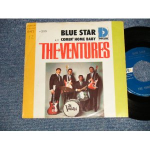 画像: THE VENTURES - A)BLUE STAR  B)COMIN' HOME BABY (Ex++/MINT- Looks:Ex+++ WOFC) / 1966 US AMERICA ORIGINAL " with PICTURE SLEEVE" 1st Press "Dark BLUE With SILVER PRINT Label" Used 7" Single