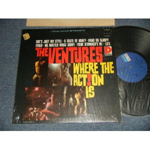 画像: THE VENTURES -  WHERE THE ACTION IS (Ex++/Ex+++) / 1966 CANADA ORIGINAL 1st Press "BLUE with BLACK PRINT Label" STEREO Used LP 