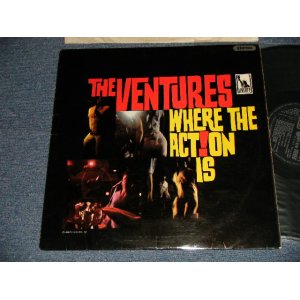 画像: THE VENTURES -  WHERE THE ACTION IS (Ex+/Ex+++ Looks:Ex++) / 1965 UK ENGLAND ORIGINAL 1st Press "BLACK Label" STEREO Used LP 