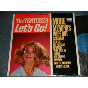 画像: THE VENTURES - LET'S GO (Ex++/Ex+) /1965 Version US AMERICA RE-PRESS 2nd Press "BLUE with BLACK Print Label" STEREO Used LP