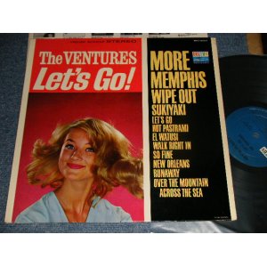 画像: THE VENTURES - LET'S GO (Ex+++/Ex+++ EDSP) /1965 Version US AMERICA RE-PRESS 2nd Press "BLUE with BLACK Print Label" STEREO Used LP