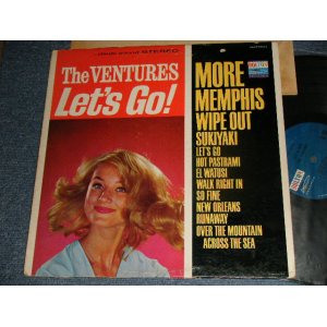 画像: THE VENTURES - LET'S GO (Ex・えx++ TEAROFC) /1965 Version US AMERICA RE-PRESS 2nd Press "BLUE with BLACK Print Label" STEREO Used LP