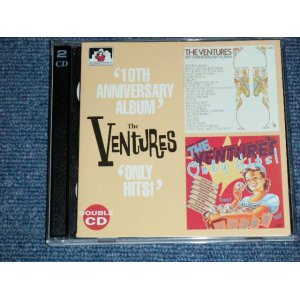 画像: THE VENTURES - 10TH ANNIVERSARY ALBUM + ONLY HITS  (  4LPs in 2 CDs ) / 1998  UK& EU Used  2 CD 