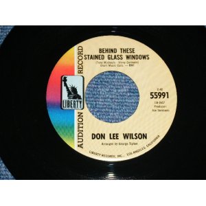 画像: DON LEE WILSON -  BEHIND THESE STAINED GLASS WINDOWS  ( FATS & LARGE  STYLE LOGO ) ( MINT-/MINT- )  / 1967 US ORIGINAL Audition Lbael Promo 7"SINGLE