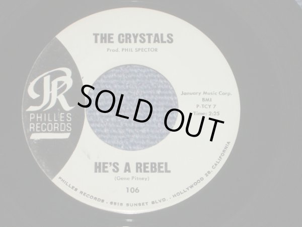 画像1: THE CRYSTALS - HE'S A REBEL  ( BLUE LABEL Matrix TCY-7 & 8  Ex+++/Ex+++ ) / 1962 US ORIGINAL 7" SINGLE 