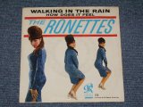 画像: THE RONETTES - WALKING IN THE RAIN ( Ex++/Ex+++) /  1964 US ORIGINAL White Label Promo  7" SINGLEB With PICTURE SLEEVE