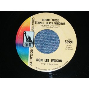 画像: DON LEE WILSON -  BEHIND THESE STAINED GLASS WINDOWS  ( FATS & LARGE  STYLE LOGO / Ex++/Ex++ )  / 1967 US ORIGINAL Audition Lbael Promo 7"SINGLE