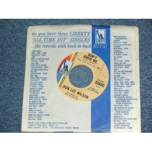 画像: DON LEE WILSON - DON'T AVOID ME ( LIGHT THIN  STYLE LOGO ) ( MINT-/MINT- )  / 1966 US ORIGINAL Audition Lbael Promo 7"SINGLE