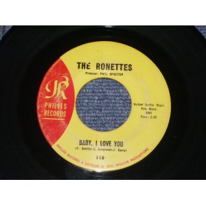 画像: THE RONETTES - BABY, I LOVE YOU ( Ex-/Ex-) /   1964 Version US AMERICA  2nd Press "YELLOW LABEL"  Used 7" SINGLE  