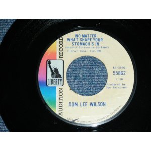 画像: DON LEE WILSON - NO MATTER WHAT SHAPE YOUR STOMACH'S IN ( FULL CREDIT PRINTING  TITLE TYPE )  / 1966 US ORIGINAL Audition Lbael Promo 7"SINGLE