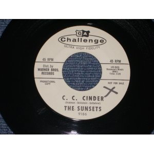 画像: THE SUNSETS - C.C.CINDER ( MINT-/MINT- ) / 1963 US ORIGINAL White Label Promo 7" Single 