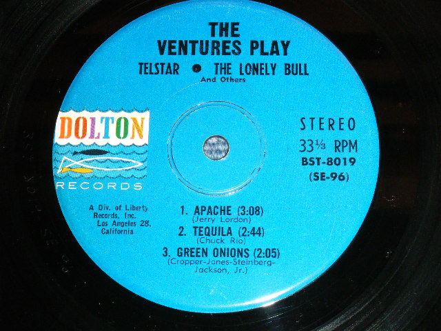 画像: THE VENTURES - PLAY TELSTAR ( Ex++/Ex+,Ex++ )/ 1962 US ORIGINAL 7"EP + PICTURE SLEEVE 