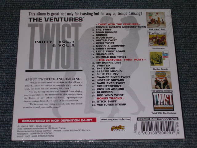 画像: THE VENTURES - TWIST PARTY VOL.1 & 2 ( ORIGINAL ALBUM + BONUS )  / 2007 FRENCH DI-GI PACK Brand New SEALED CD Out-Of-Print now 