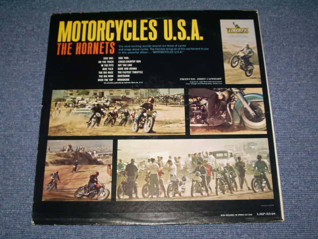 画像: THE HORNETS ( JERRY COLE on GUITAR ) - MOTORCYCLES U.S.A.  ( Ex++/Ex+++) / 1963 US ORIGINALMono LP 