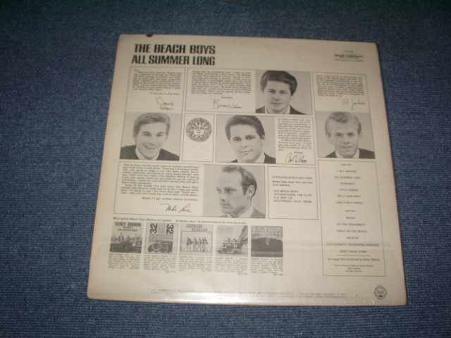 画像: The BEACH BOYS - ALL SUMMER LONG  ( "DON'T BACK DOWN" Ex/Ex+ ) / 1964 US ORIGINAL MONO LP