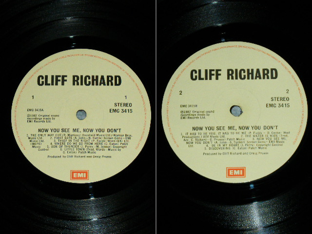 画像: CLIFF RICHARD - NOW YOU SEE ME... ...MORE YOU DON'T   / 1982 UK ORIGINAL Used LP 