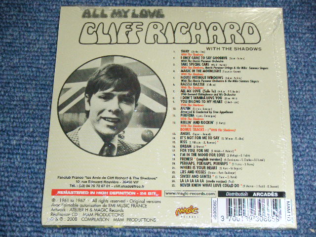 画像: CLIFF RICHARD  With THE SHADOWS -  ALL MY LOVE ( Limited Mini-LP Paper Sleeve )  / 2008 FRANCE Brand New SEALED CD 