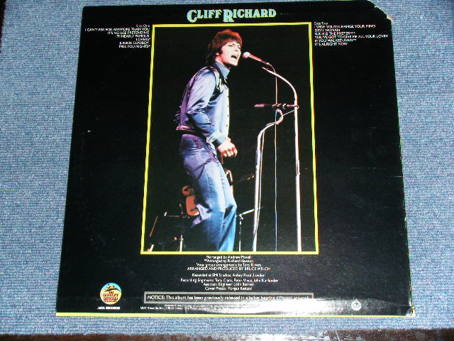 画像: CLIFF RICHARD - I'M NEARLY FAMOUS  / 1976 US ORIGINAL Used LP 