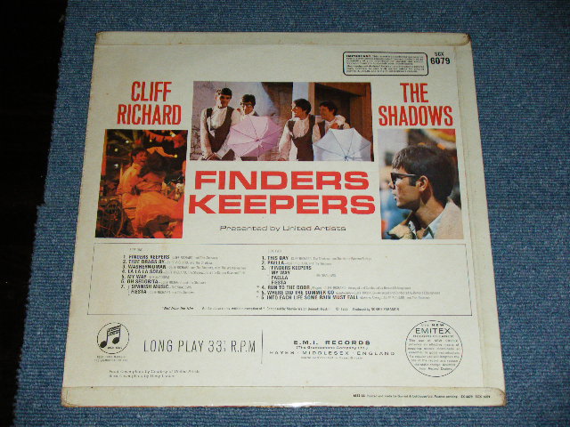 画像: CLIFF RICHARD with THE SHADOWS - FINDERS KEEPERS ( Ex+/Ex+ ) / 1966 SINGAPORE ORIGINAL "BLUE Columbia" Label STEREO  Used  LP  ( Jacket IS A UK ) 