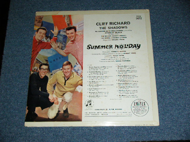 画像: CLIFF RICHARD with THE SHADOWS - SUMMER HOLIDAY ( Ex+/Ex+++ ) / 1963  UK ORIGINAL 1st Press "BLUE Columbia Label" Used  MONO LP 