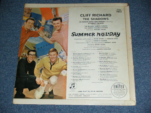 画像: CLIFF RICHARD with THE SHADOWS - SUMMER HOLIDAY ( VG++/Ex++ ) / 1963  UK ORIGINAL 1st Press "BLUE Columbia Label" Used  MONO LP 