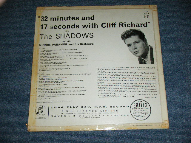 画像: CLIFF RICHARD with THE SHADOWS   -  32 MINUTES AND 17 SECONDS / 1962  UK ORIGINAL 1st Press "GREEN With GOLD Text Label" Used  MONO LP 