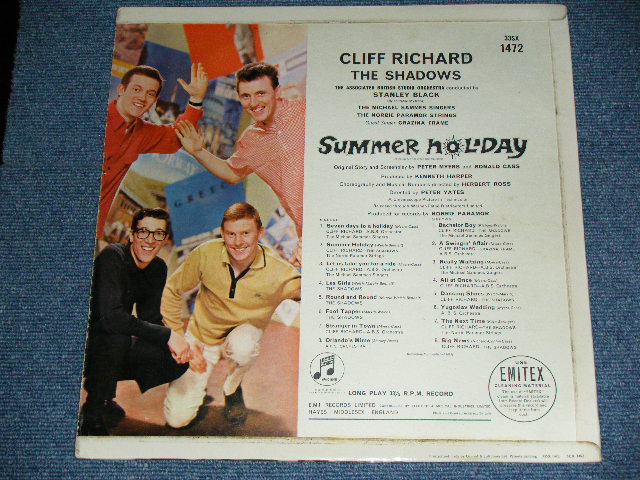 画像: CLIFF RICHARD with THE SHADOWS - SUMMER HOLIDAY ( Ex++/MINT- ) / 1963  UK ORIGINAL 1st Press "BLUE Columbia Label" Used  MONO LP 