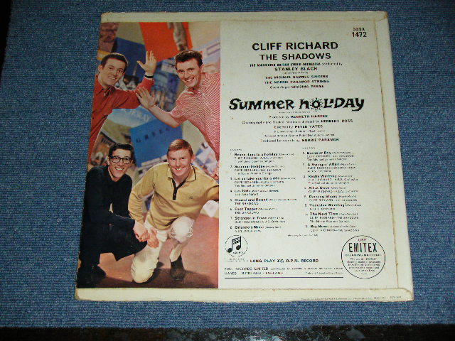 画像: CLIFF RICHARD with THE SHADOWS - SUMMER HOLIDAY ( VG+++/Ex++ ) / 1963  UK ORIGINAL 1st Press "BLUE Columbia Label" Used  MONO LP 