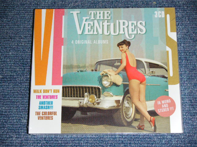 画像1: THE VENTURES - 4 ORIGINAL ALBUMS ( WALK DON'T RUN + THE VENTURES + ANOTHER SMASH + THE COLORFUL VENTURES : MONO & STEREO : ALL ORIGINAL TRACKS  : 8 ALBUMS on 3 CD's )  / 2011 EUROPE Brand New SEALED 3 CD'S 