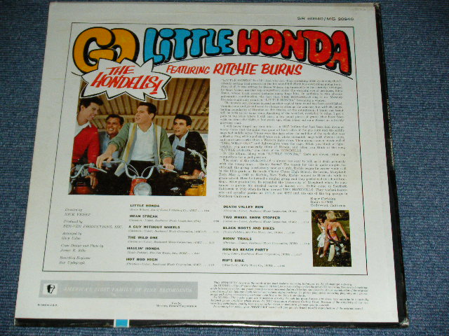 画像: THE HONDELLS - GO LITTLE HONDA  ( Ex+++,Ex++/MINT- )  / 1964 US ORIGINAL "BLACK MERCURY" Label MONO Used  LP 